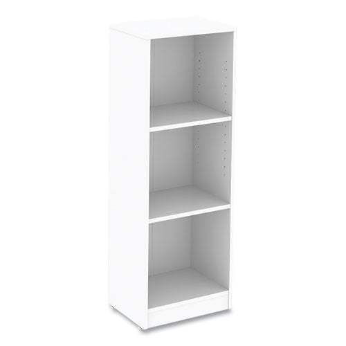 Workspace By Alera Three-shelf Narrow-footprint Bookcase 15.75"x11.42"x44.33" White