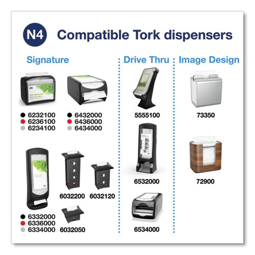 Tork Xpressnap Interfold Dispenser Napkins 2-ply 6.5x8.5 Natural 500/pack 12 Packs/Case