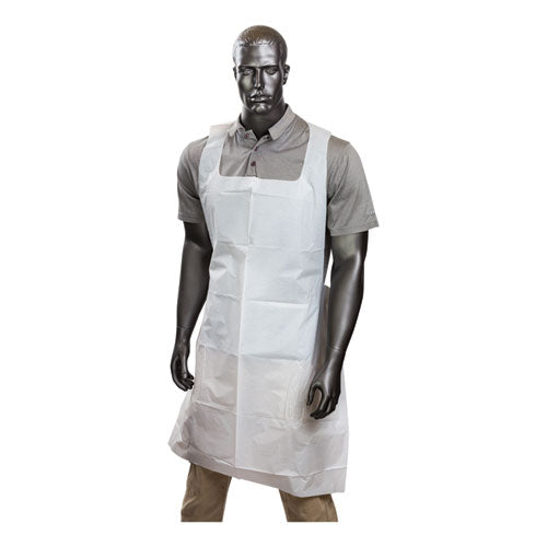 AmerCareRoyal Poly Apron 28x46 One Size Fits All White 500/Case