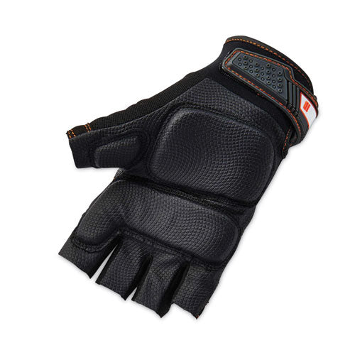 Ergodyne Proflex 900 Half-finger Impact Gloves Black Medium Pair