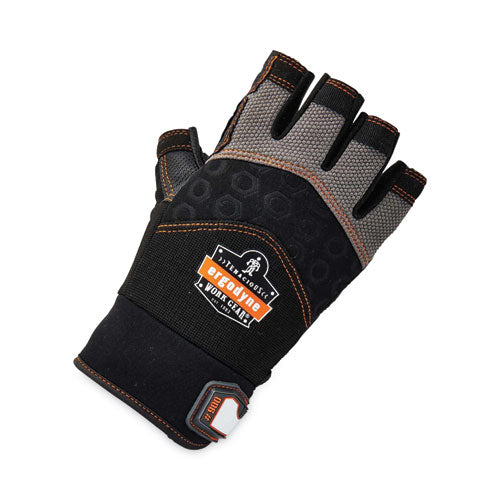 Ergodyne Proflex 900 Half-finger Impact Gloves Black Medium Pair