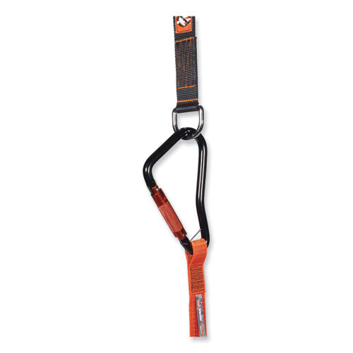 Ergodyne Squids 3148 Tool Lanyard W/xl Carabiner+threaded Loop 80 Lb Max Work Capacity 76" Orange/black