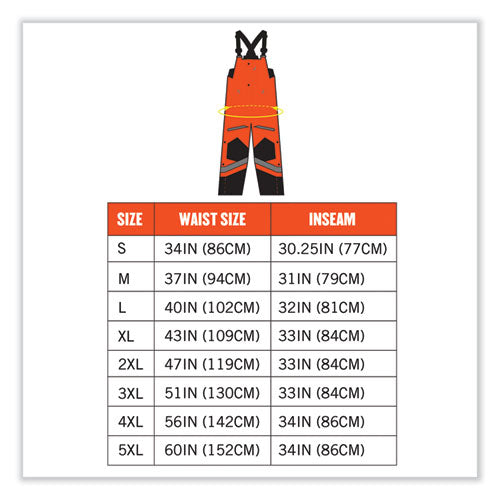 Ergodyne Glowear 8928 Class E Hi-vis Insulated Bibs 4x-large Orange