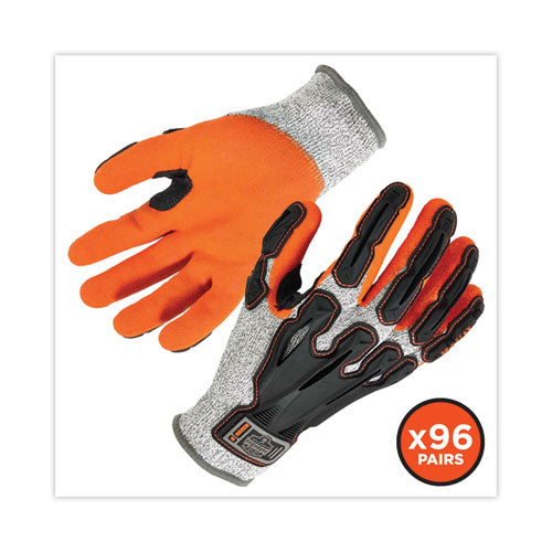 Ergodyne Proflex 922cr Nitrile Coated Cut-resistant Gloves Gray Medium 96 Pairs/Case