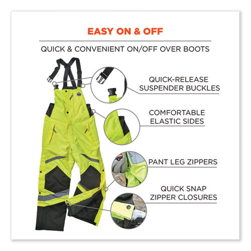 Ergodyne Glowear 8928 Class E Hi-vis Insulated Bibs 3x-large Lime