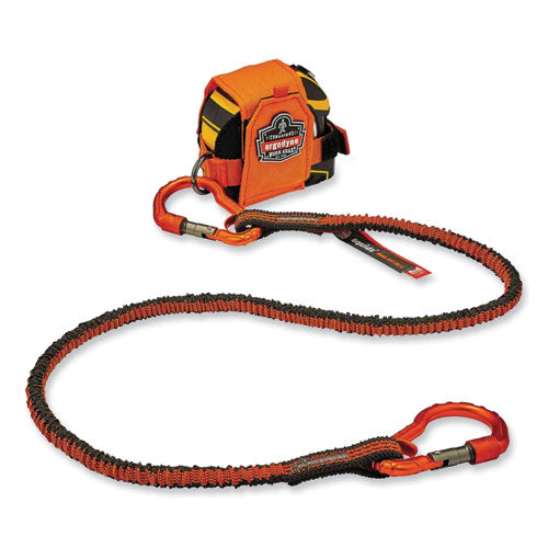 Ergodyne Squids 3110f(x) Tool Lanyard W/aluminum Carabiners 10lb Max Work Capacity 38" To 48"orange/grayships In 1-3 Business Days