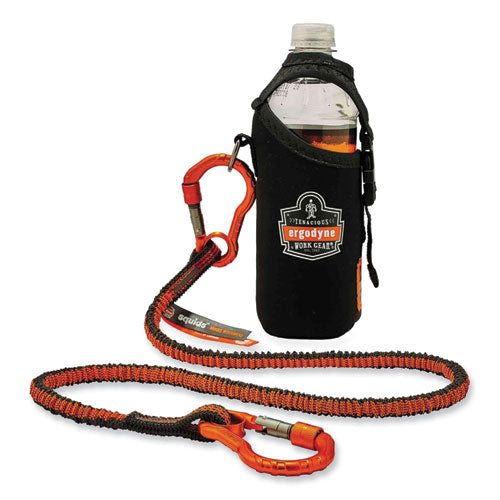 Ergodyne Squids 3110f(x) Tool Lanyard W/aluminum Carabiners 10lb Max Work Capacity 38" To 48"orange/grayships In 1-3 Business Days