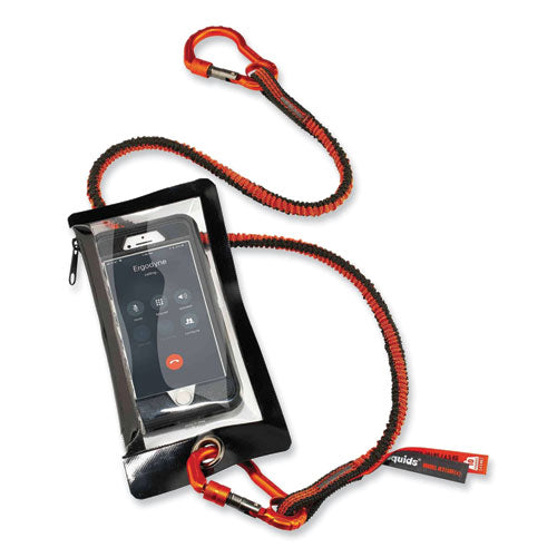 Ergodyne Squids 3110f(x) Tool Lanyard W/aluminum Carabiners 10lb Max Work Capacity 38" To 48"orange/grayships In 1-3 Business Days