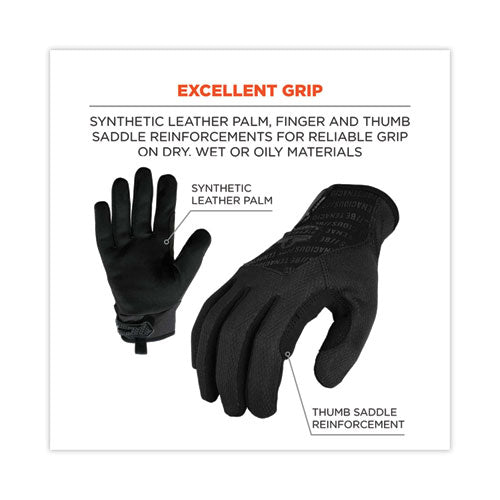 Ergodyne Proflex 812blk High-dexterity Black Tactical Gloves Black Small Pair