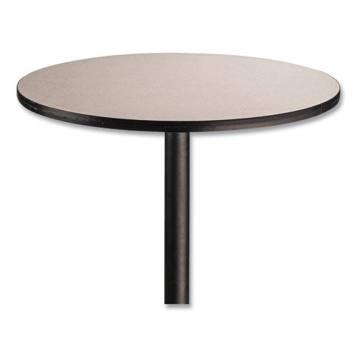 NPS Cafe Table 36" Diameterx30h Round Top/base Gray Nebula Top Black Base