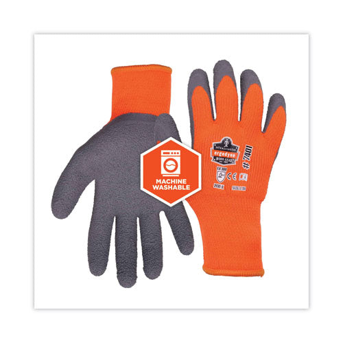 Ergodyne Proflex 7401 Coated Lightweight Winter Gloves Orange Large Pair