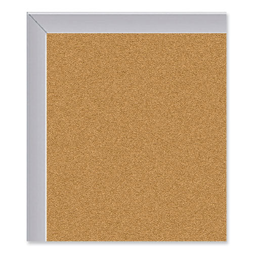 Ghent Aluminum-frame Natural Corkboard 72.5x48.5 Tan Surface Satin Aluminum Frame