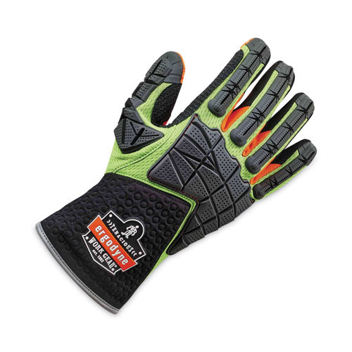 Ergodyne Proflex 925f(x) Standard Dorsal Impact-reducing Gloves Black/lime X-large Pair