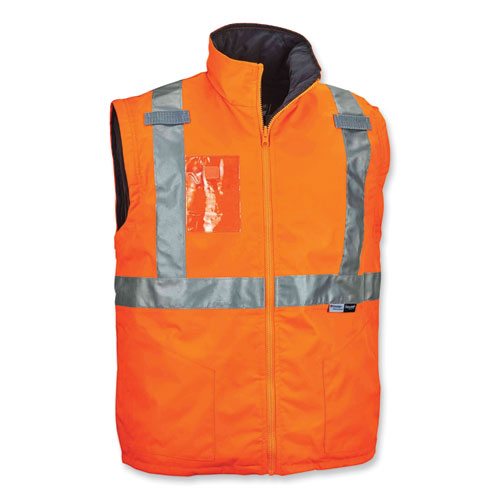 Ergodyne Glowear 8287 Class 2 Hi-vis Jacket With Removable Sleeves 4x-large Orange