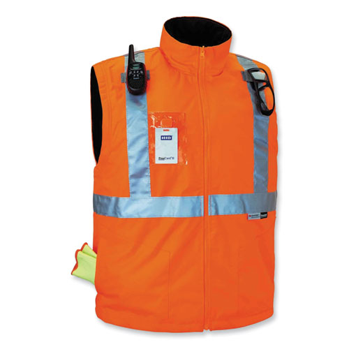 Ergodyne Glowear 8287 Class 2 Hi-vis Jacket With Removable Sleeves 4x-large Orange