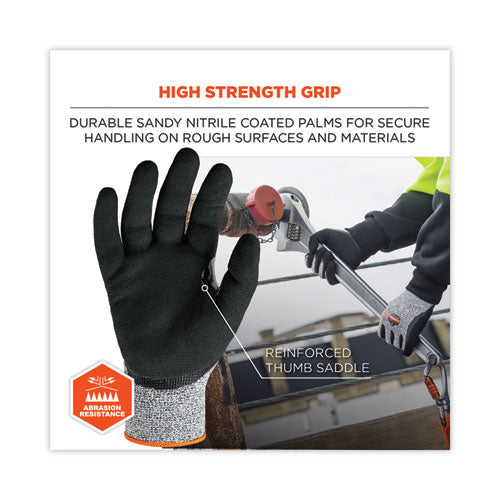 Ergodyne Proflex 7031 Ansi A3 Nitrile-coated Cr Gloves Gray Large 144 Pairs/Case