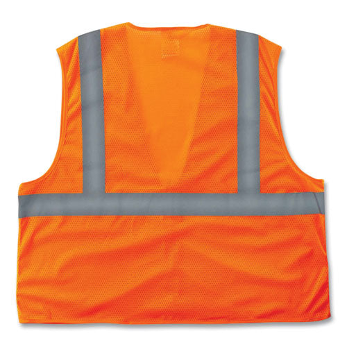 Ergodyne Glowear 8205z Class 2 Super Economy Mesh Vest Polyester Orange 4x-large/5x-large