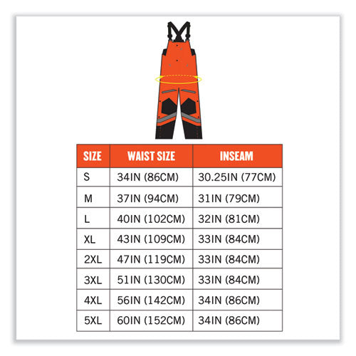 Ergodyne Glowear 8928 Class E Hi-vis Insulated Bibs 2x-large Orange