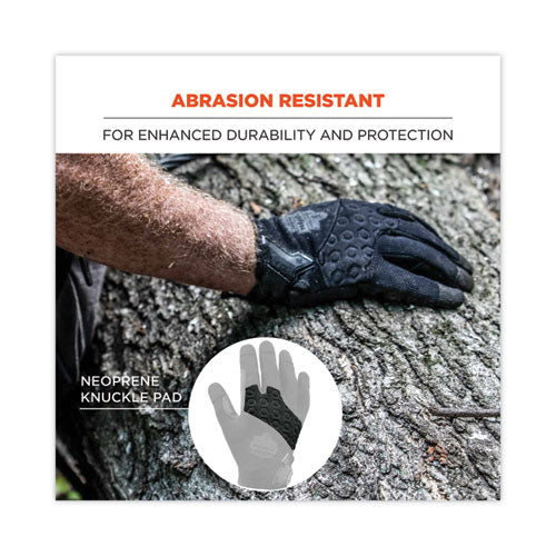 Ergodyne Proflex 710blk Abrasion-resistant Black Tactical Gloves Black X-large Pair