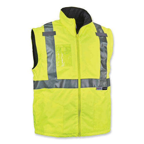 Ergodyne Glowear 8287 Class 2 Hi-vis Jacket With Removable Sleeves Medium Lime