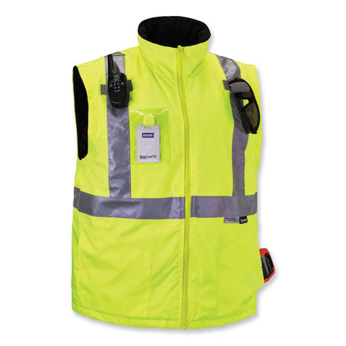 Ergodyne Glowear 8287 Class 2 Hi-vis Jacket With Removable Sleeves Medium Lime