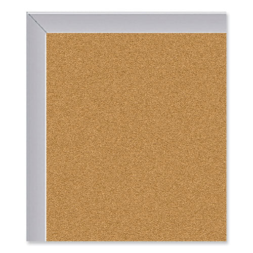 Ghent Aluminum-frame Natural Corkboard 96.5x48.5 Tan Surface Satin Aluminum Frame