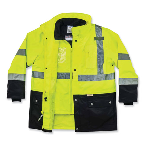 Ergodyne Glowear 8388 Class 3/2 Hi-vis Thermal Jacket Kit Large Lime