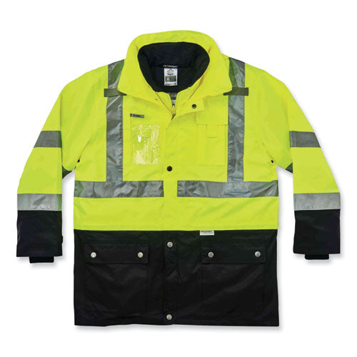 Ergodyne Glowear 8388 Class 3/2 Hi-vis Thermal Jacket Kit Large Lime