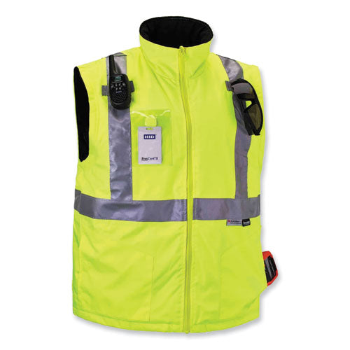 Ergodyne Glowear 8287 Class 2 Hi-vis Jacket With Removable Sleeves Small Lime