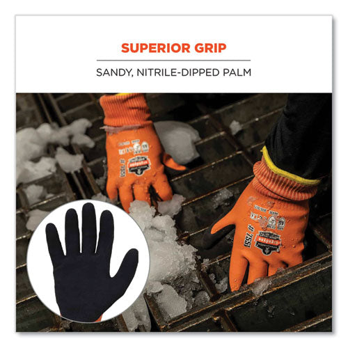 Ergodyne Proflex 7551-case Ansi A5 Coated Waterproof Cr Gloves Orange X-large 144 Pairs/Case