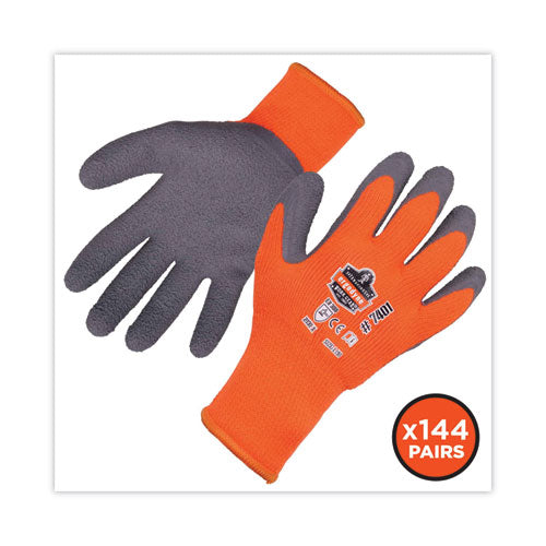 Ergodyne Proflex 7401 Coated Lightweight Winter Gloves Orange Large 144 Pairs