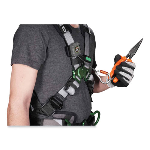 Ergodyne Squids 3002 Retractable Lanyard W/carabiner+belt-loop Anchor 2 Lb Max Work Cap 6" To 48" Gray