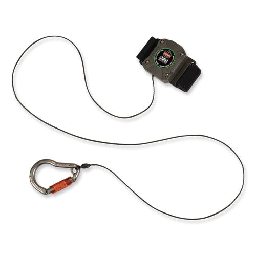 Ergodyne Squids 3002 Retractable Lanyard W/carabiner+belt-loop Anchor 2 Lb Max Work Cap 6" To 48" Gray