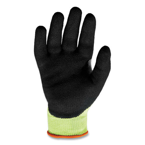 Ergodyne Proflex 7041-case Ansi A4 Nitrile Coated Cr Gloves Lime Small 144 Pairs/Case