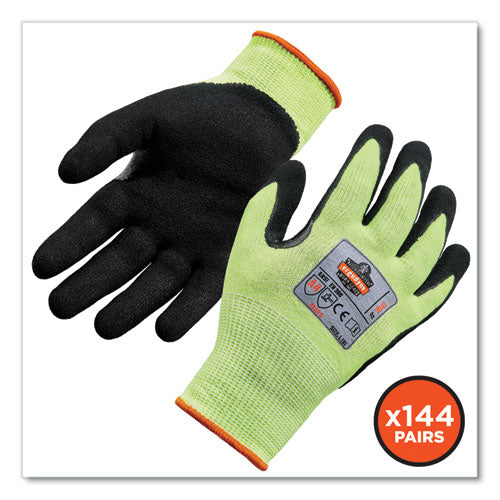 Ergodyne Proflex 7041-case Ansi A4 Nitrile Coated Cr Gloves Lime Small 144 Pairs/Case