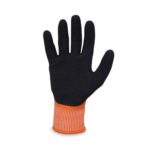 Ergodyne Proflex 7551 Ansi A5 Coated Waterproof Cr Gloves Orange Large Pair