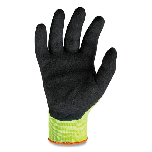 Ergodyne Proflex 7021-case Hi-vis Nitrile Coated Cr Gloves Lime Medium 144 Pairs/Case