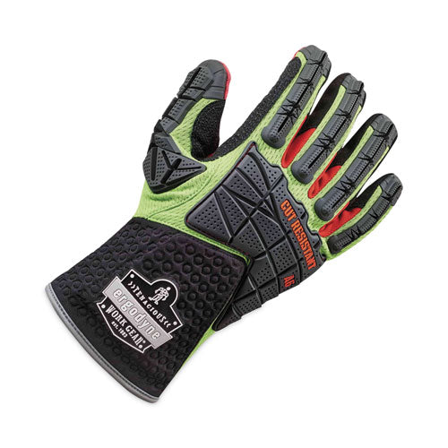 Ergodyne Proflex 925cr6 Performance Dorsal Impact-reducing Cut Resistance Gloves Black/lime 2xl Pair