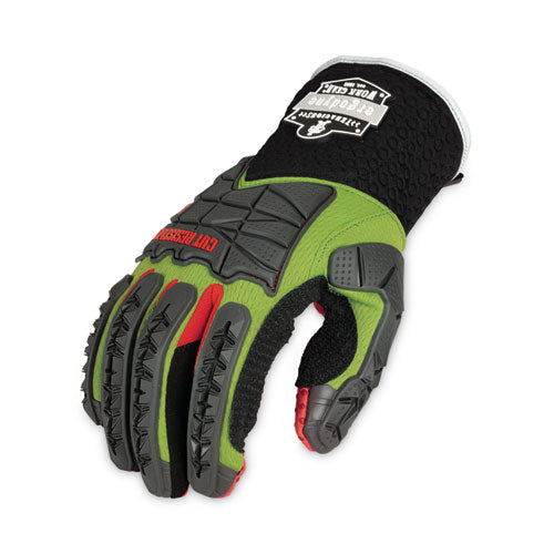 Ergodyne Proflex 925cr6 Performance Dorsal Impact-reducing Cut Resistance Gloves Black/lime 2xl Pair