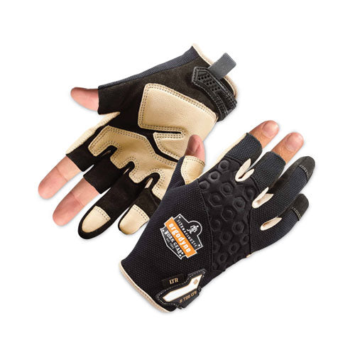 Ergodyne Proflex 720ltr Heavy-duty Leather-reinforced Framing Gloves Black Medium Pair