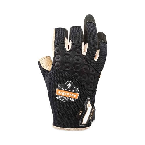 Ergodyne Proflex 720ltr Heavy-duty Leather-reinforced Framing Gloves Black Medium Pair