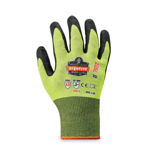 Ergodyne Proflex 7022 Ansi A2 Coated Cr Gloves Dsx Lime Large 144 Pairs/pack