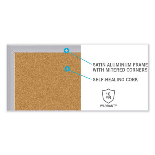 Ghent Natural Cork Bulletin Board With Frame 72.5x48.5 Tan Surface Natural Oak Frame