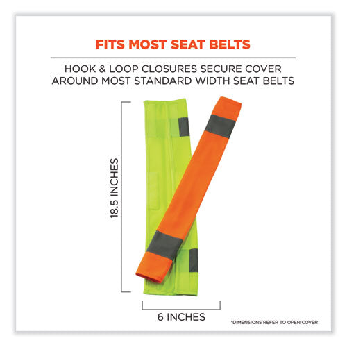 Ergodyne Glowear 8004 Hi-vis Seat Belt Cover 6"x18.5" Orange