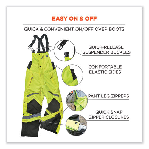 Ergodyne Glowear 8928 Class E Hi-vis Insulated Bibs 4x-large Lime