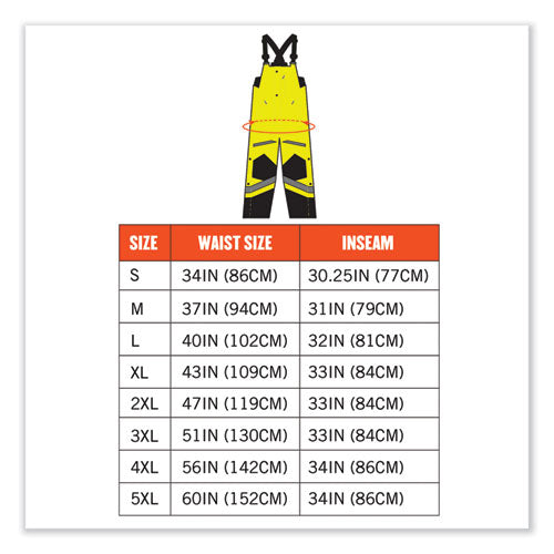 Ergodyne Glowear 8928 Class E Hi-vis Insulated Bibs 4x-large Lime