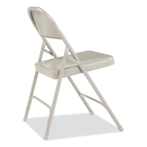 NPS 50 Series All-steel Folding Chair Supports 500 Lb 16.75" Seat Height Gray Seat/back/base 4/Case Ships In 1-3 Bus Days