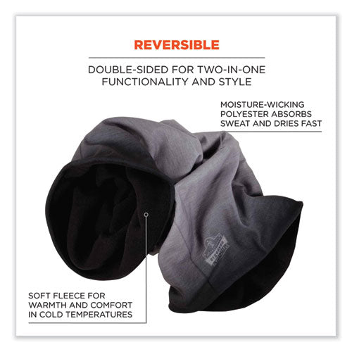 Ergodyne N-ferno 6491 Reversible Thermal Fleece + Poly Multi-band One Size Fits Most Light Gray Fade