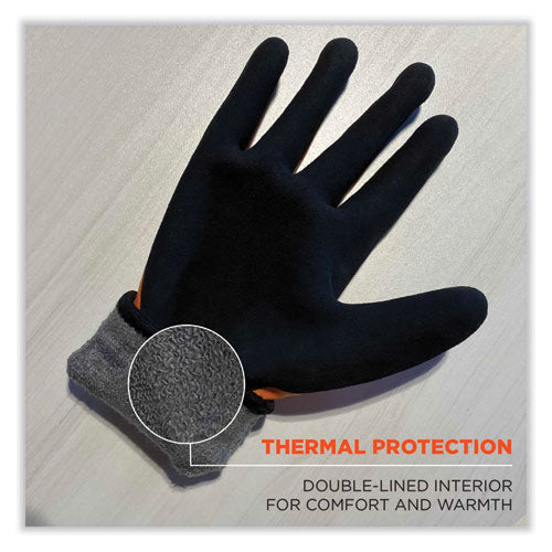 Ergodyne Proflex 7551 Ansi A5 Coated Waterproof Cr Gloves Orange 2x-large Pair