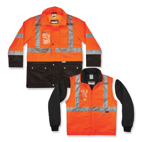 Ergodyne Glowear 8388 Class 3/2 Hi-vis Thermal Jacket Kit 3x-large Orange